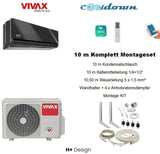 VIVAX H+ Design Gray Mirror 18000 BTU + 10 m Komplett SET Split Klimaanlage A++
