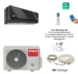 VIVAX H+ Design Gray Mirror 12000 BTU + 10 m Montageset Split Klimaanlage A+++