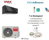 VIVAX H+ Design Gray Mirror 18000 BTU + 7 m Montageset Split Klimaanlage A++