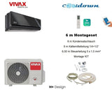 VIVAX H+ Design Gray Mirror 18000 BTU + 6 m Montageset Split Klimaanlage A++