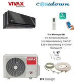VIVAX H+ Design Gray Mirror 18000 BTU + 5 m Montageset Split Klimaanlage A++