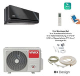 VIVAX H+ Design Gray Mirror 12000 BTU + 9 m Montageset Split Klimaanlage A+++