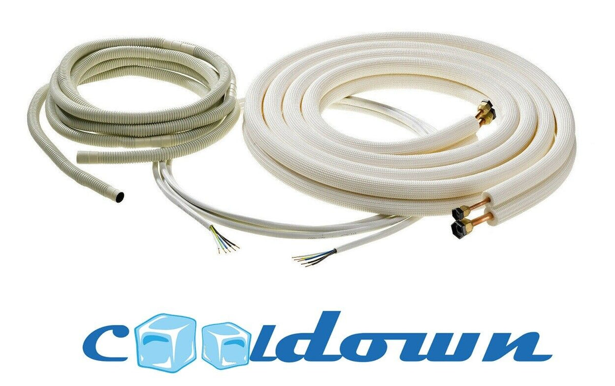 Wostore 15 M Mini-Split-Line-Set – Kupferleitungen 1/4" & 1/2" Mit Isolierung Für Klimaanlagen