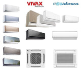 VIVAX H+ Design Gray Mirror 12000 BTU Klimagerät Split Klimaanlage 3D Swing A+++