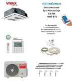 VIVAX Deckenkassette 18000 BTU + 3 m Montageset Decken Split Klimaanlage A++