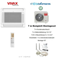 VIVAX Flur-Truhe 18000 BTU + 7 m Komplett Montageset 5,0 KW Split Klimaanlage