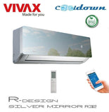 VIVAX R Design SILVER MIRROR 12000 BTU + 5 m Komplett SET Split Klimaanlage A+++