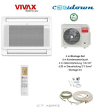 VIVAX Flur-Truhe 12000 BTU + 4 m Montageset 3,81 KW Split Klimaanlage A +++