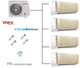 VIVAX Multisplit R Design GOLD 4 x 3,5 KW WIFI Klimagerät Klimaanlage R32 A++