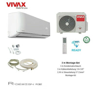 VIVAX R Design 9000 BTU + 3 m Montageset 2,6 KW Split Klimaanlage A +++