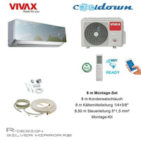 VIVAX R Design SILVER MIRROR 12000 BTU + 8 m Montageset 3,8 KW Klimaanlage A+++