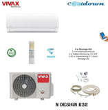 VIVAX N Design Klimagerät 12000 BTU + 2 m Montageset Split  Klimaanlage A++