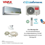 VIVAX R Design SILVER MIRROR 12000 BTU + 10 m Montageset Split Klimaanlage A+++