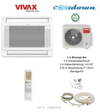 VIVAX Flur-Truhe 12000 BTU + 3 m Montageset 3,81 KW Split Klimaanlage A +++