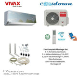 VIVAX R Design SILVER MIRROR 12000 BTU + 5 m Komplett SET Split Klimaanlage A+++