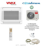 VIVAX Flur-Truhe 9000 BTU + 5 m Montageset 2,6 KW Split Klimaanlage A+++