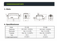 Klimaanlage Kondenswasserpumpe 18l/h Inklusive 1,5 m Kondensschlauch 6 mm