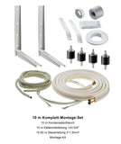 10 m Komplett Montageset 1/4"+3/8" Kältemittelleitung  Klimaanlage Gebördelt  0