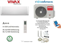 VIVAX Y Design 12000 BTU+5 m Komplett SET 3,5KW Split Klimaanlage inkl WIFI A+++