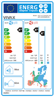 VIVAX Flur-Truhe 12000 BTU + 9 m Komplett SET 3,81 KW Split Klimaanlage A+++