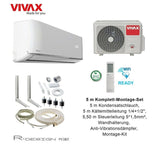 VIVAX R Design 18000 BTU + 5 m Komplett Montageset 5,57 KW Split Klimaanlage A++