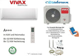 VIVAX Y Design 12000 BTU+3 m Komplett SET 3,5KW Split Klimaanlage inkl WIFI A+++