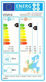 VIVAX V Design Gray Mirror 3,5 KW 12000 BTU Klimagerät Split Klimaanlage A+++
