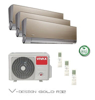 VIVAX 3 x 3,51 KW Multisplit V Design GOLD 27000 BTU mit WIFI Klimaanlage A++