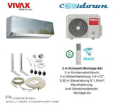 VIVAX R Design SILVER MIRROR 18000 BTU + 3 m Komplett SET Split Klimaanlage A++