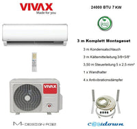 VIVAX M Design 24000 BTU + 3 m Komplett SET 7KW WIFI READY Split Klimaanlage A++