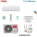 VIVAX N Design Klimagerät 12000 BTU + 4 m Komplett SET Split  Klimaanlage A++