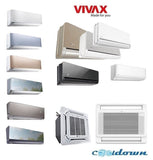 VIVAX V Design Gray Mirror 12000 BTU + 8 m Komplett Montageset Klimaanlage A+++