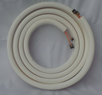 3 m Komplett Montageset 3/8"+5/8" Kältemittelleitung Kupferrohr Isoliert