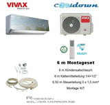 VIVAX R Design SILVER MIRROR 18000 BTU + 6 m Montageset Split Klimaanlage A++