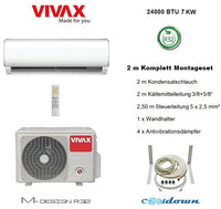 VIVAX M Design 24000 BTU + 2 m Komplett SET 7KW WIFI READY Split Klimaanlage A++