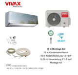 VIVAX R Design SILVER MIRROR 12000 BTU + 10 m Montageset Split Klimaanlage A+++