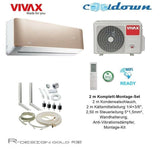 VIVAX R Design GOLD 9000 BTU + 2 m Komplett SET 2,6 KW Split Klimaanlage A+++