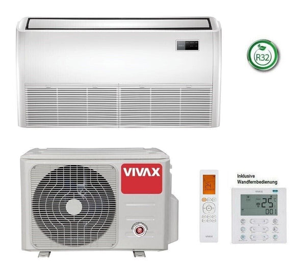 VIVAX Wand Flur Decke Truhe 18000 BTU 5 KW Split Klimaanlage inkl. Wandfern. A++