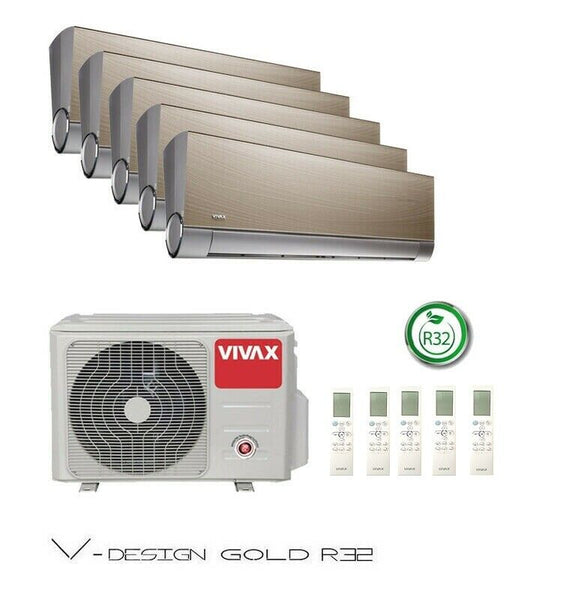 VIVAX 5 x 3,51 KW Multisplit V Design GOLD 42000 BTU mit WIFI Klimaanlage A++