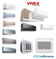 VIVAX Deckenkassette 12000 BTU+4 m Komplett Montageset 3,52 KW Split Klimaanlage