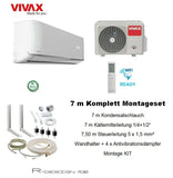 VIVAX R Design 18000 BTU + 7 m Komplett Montageset 5,57 KW Split Klimaanlage A++