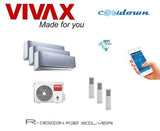 VIVAX Multisplit R Design SILVER 3 x 2,6 KW WIFI Inkl. Klimagerät Klimaanlage