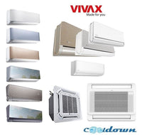 VIVAX Deckenkassette Multisplit 5 x 2,6 KW 4-Wege Klimaanlage Wandfernbed. R32