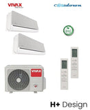 VIVAX Multisplit H+ Design Silver 2 x 3,5 KW Duo Klimagerät Klimaanlage R32 A++