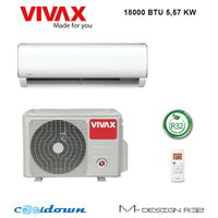 VIVAX M Design 18000 BTU + 3 m Komplett Montageset 5,57 KW Split Klimaanlage R32