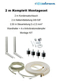 2 m Komplett Montageset 3/8"+5/8" Kältemittelleitung Kupferrohr Isoliert