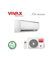 VIVAX Q Design 12000 BTU + 7 m Komplett Montageset 3,82 KW Split Klimaanlage A++