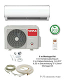 VIVAX M Design 9000 BTU + 8 m Montageset 2,6 KW Klimagerät Split Klimaanlage A++