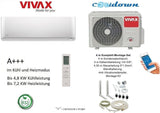 VIVAX Y Design 12000 BTU+4 m Komplett SET 3,5KW Split Klimaanlage inkl WIFI A+++