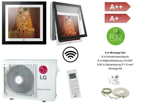 LG SPLIT Klimaanlage Artcool Gallery + 9 m Montageset 3,5 KW SET A12FT A++ WIFI